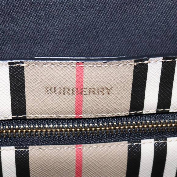 BURBERRY Nova Check Tote Bag PVC Leather Beige Auth 101908 - Picture 15 of 16